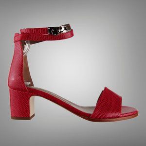 New HERMES Manege Kelly Sandal Red Lizard Pumps Shoes EU Made in Italy